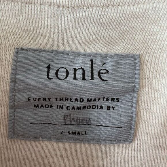 Tonlè Long Sleeve Cotton Minidress In Cream Size Xtra Small - Picture 5 of 13